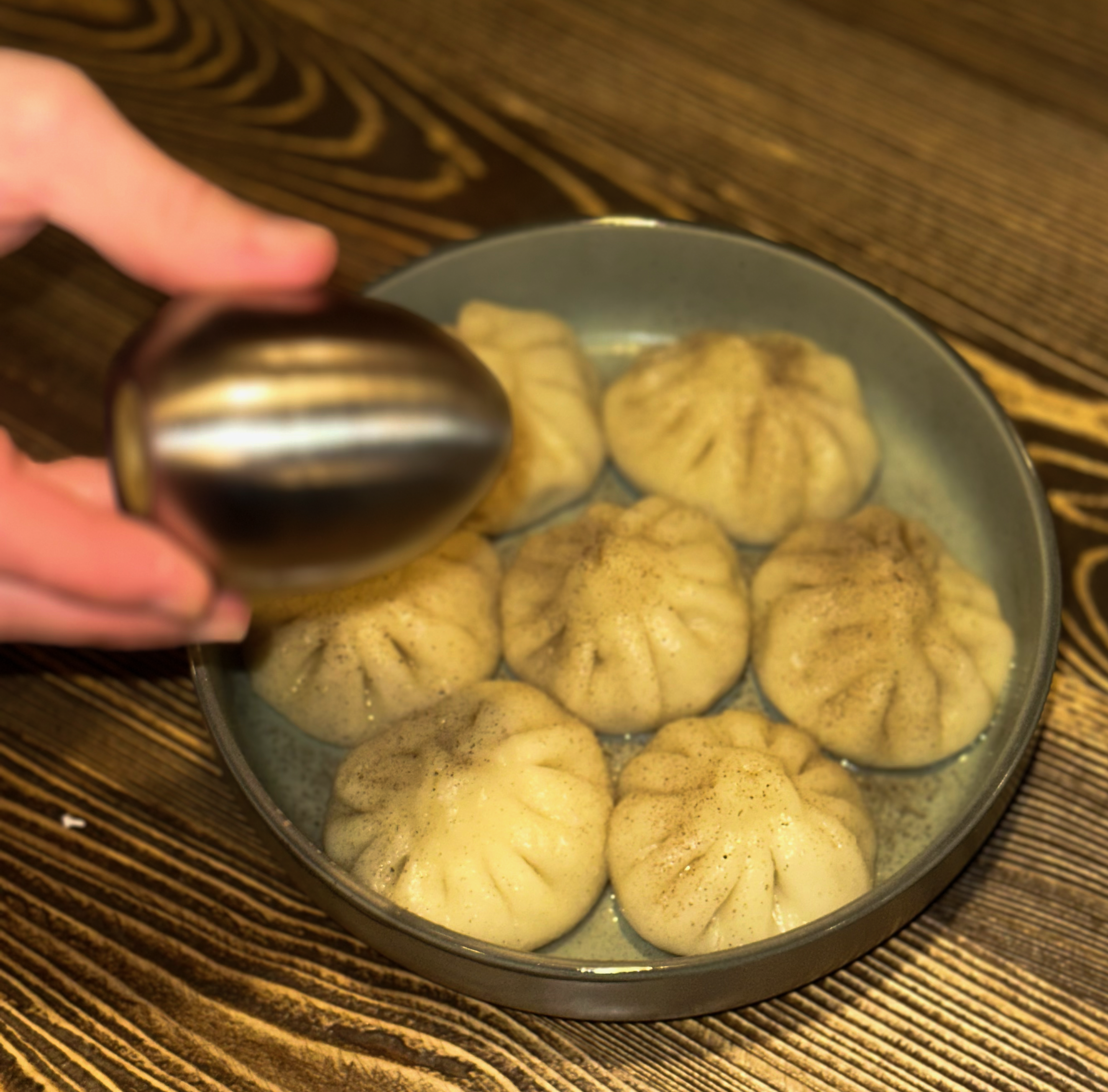 Khinkali close up